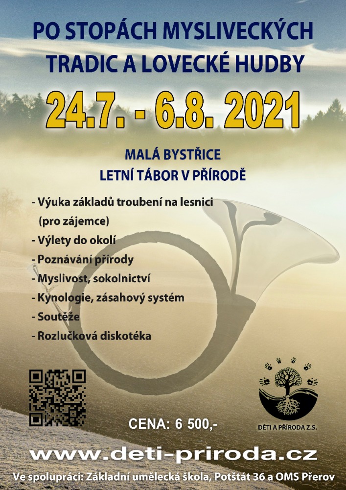 Plakát tábor 2021 - Děti a příroda z.s.
